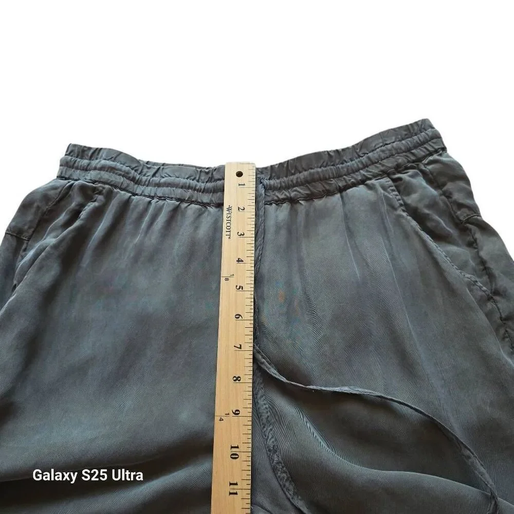 Johnny was womens Sz S cupra olive green silky Alice jogger trousers